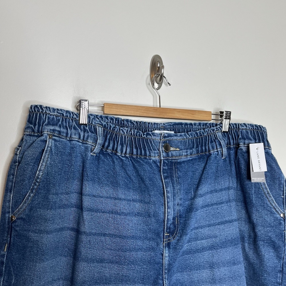 Lane Bryant Signature Fit Mom Jeans Womens 22 High Rise Elastic Waist Comfort - Picture 2 of 7
